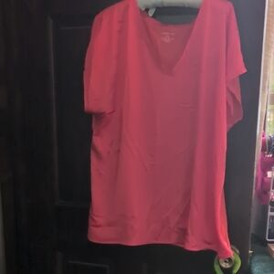 Lane Bryant V-Neck Coral Tee